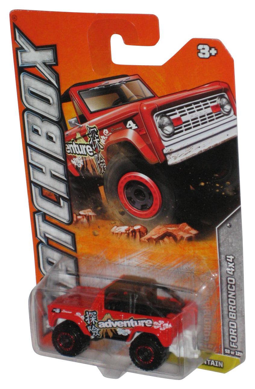 Matchbox Mountain (2011) Red Ford Bronco 4x4 Toy Car 53/120