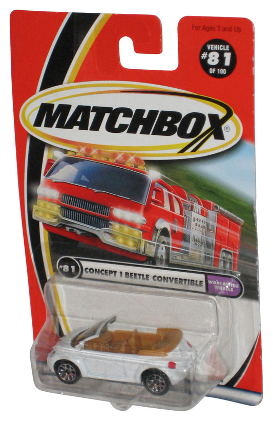 Matchbox Worldwide Wheels (2000) White Concept 1 Beetle Convertible Car 81/100