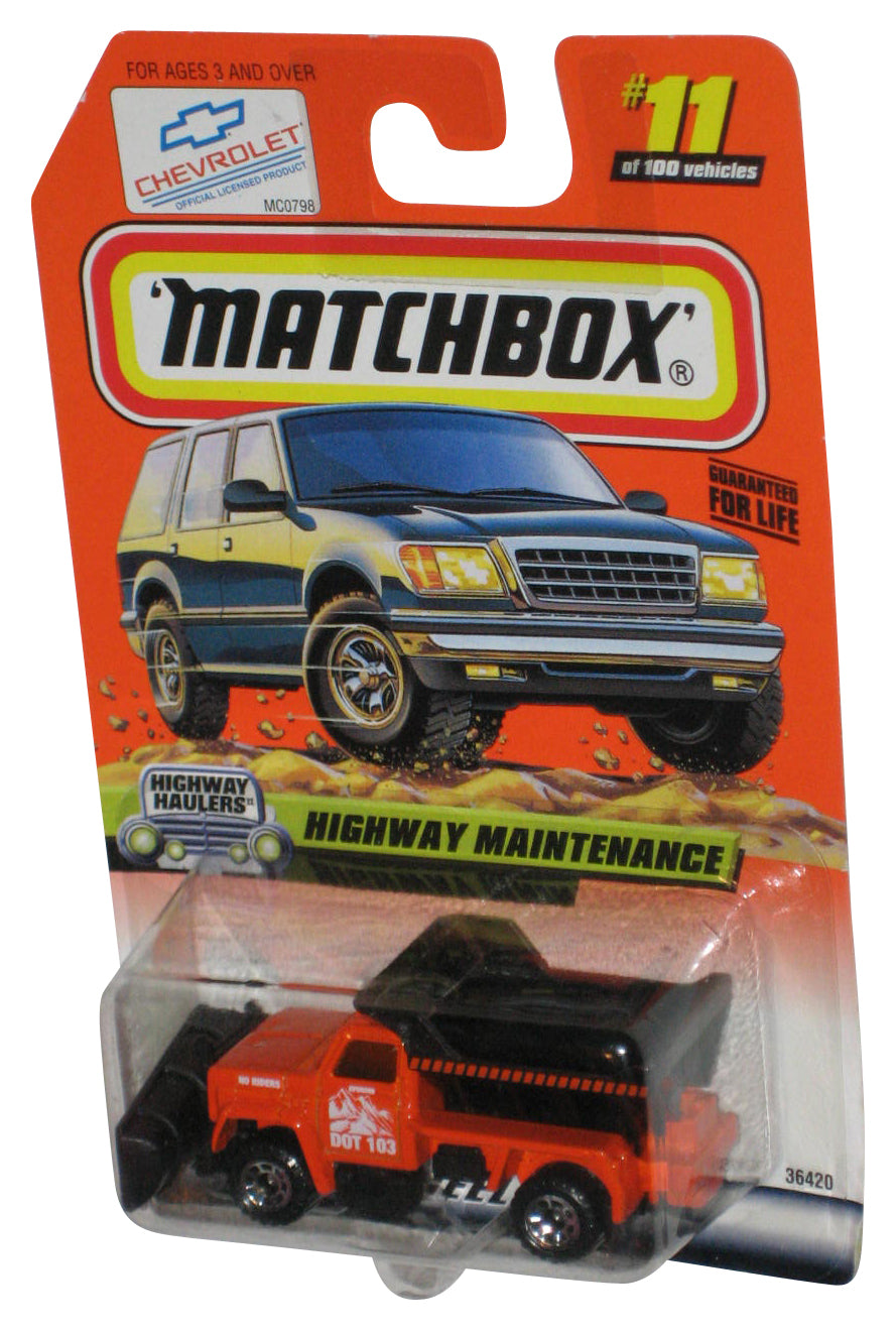 Matchbox Highway Haulers Maintenance (1998) Orange Toy Truck #11/100