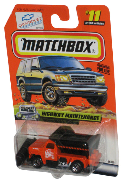 Matchbox Highway Haulers Maintenance (1998) Orange Toy Truck #11/100