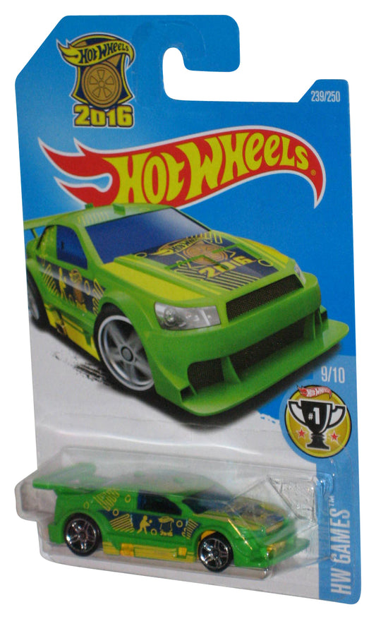 Hot Wheels HW Games 9/10 (2016) Green Amazoom Die-Cast Toy Car 239/250
