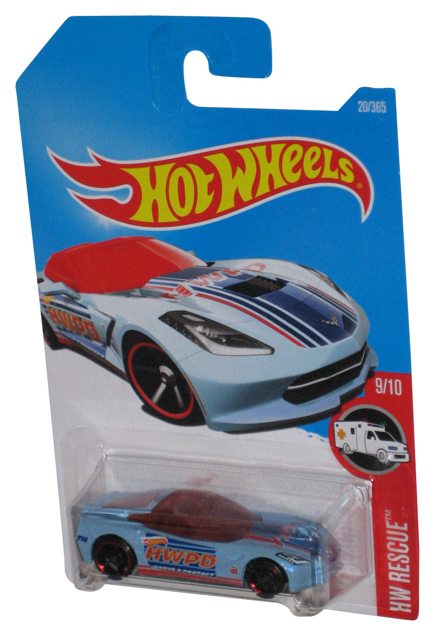 Hot Wheels HW Rescue 9/10 (2015) Blue '14 Corvette Stingray Car 20/365