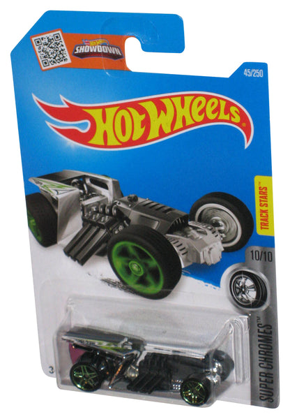 Hot Wheels Super Chromes 10/10 (2015) Silver & Green Z-Rod Toy Car 45/250