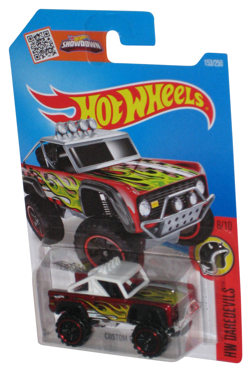 Hot Wheels HW Daredevils 8/10 (2015) Red Custom Ford Bronco Toy Truck 153/250