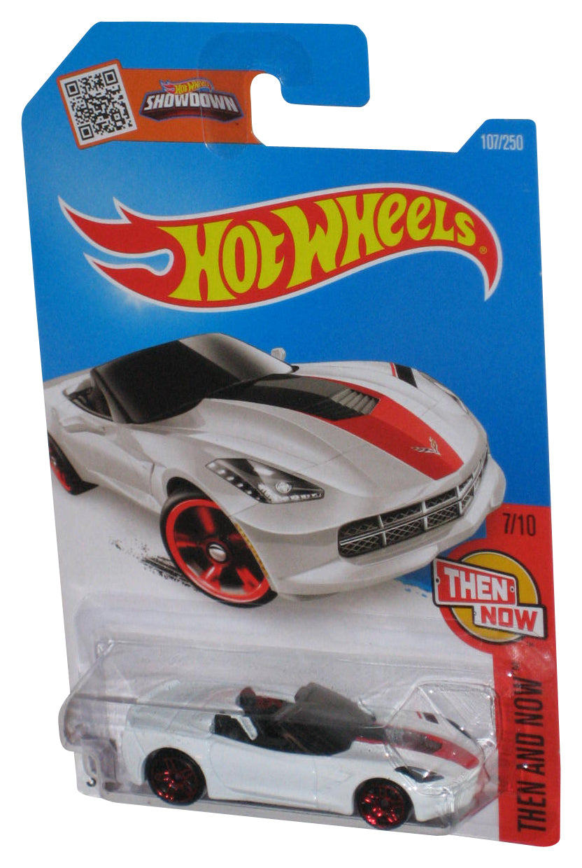 Hot Wheels Then And Now 7/10 (2015) White '14 Corvette Stingray Car 107/250