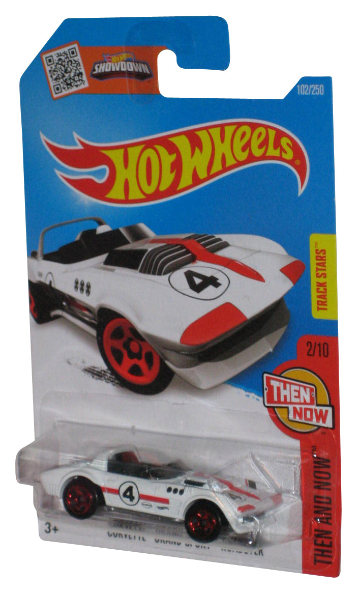 Hot Wheels Then And Now 2/10 (2015) White Corvette Grand Sport Roadster Car 102/250