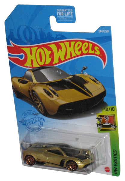 Hot Wheels HW Exotics 10/10 (2020) Gold Pagani Huayra Toy Car 244/250