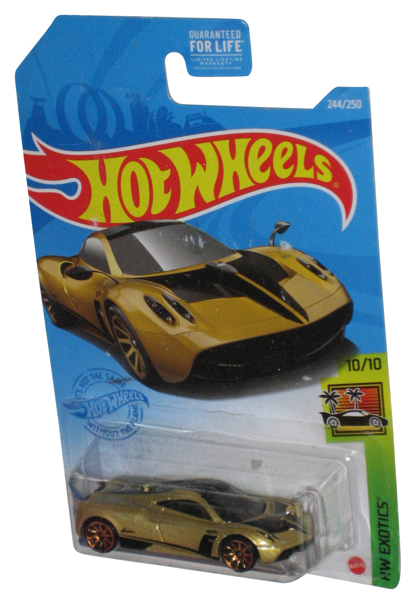 Hot Wheels HW Exotics 10/10 (2020) Gold Pagani Huayra Toy Car 244/250