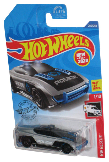 Hot Wheels HW Rescue 1/10 (2020) Gray Alpha Pursuit Police Toy Car 206/250