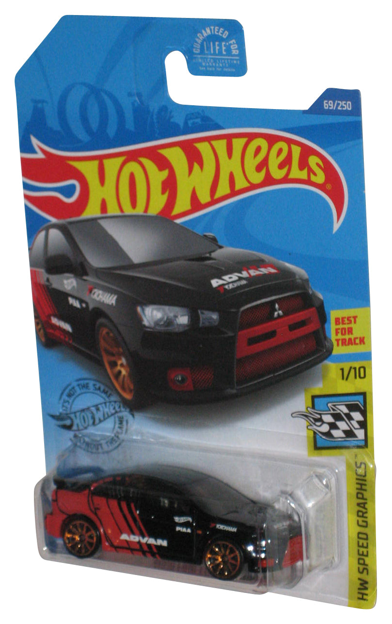 Hot Wheels HW Speed Graphics 1/10 (2017) Black 2008 Lancer Evolution Car 69/250