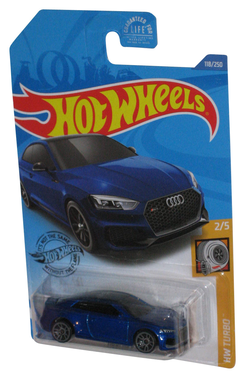 Hot Wheels HW Turbo 2/5 (2017) Blue Audi RS 5 Coupe Toy Car 118/250