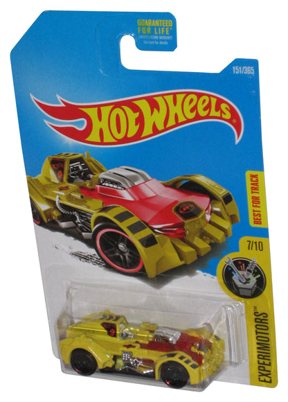Hot Wheels Experimotors 7/10 (2015) Yellow Turbot Toy Car 151/365