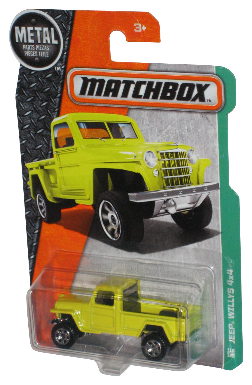 Matchbox Jeep Willys 4x4 (2015) Yellow Die-Cast Toy Truck 116/125
