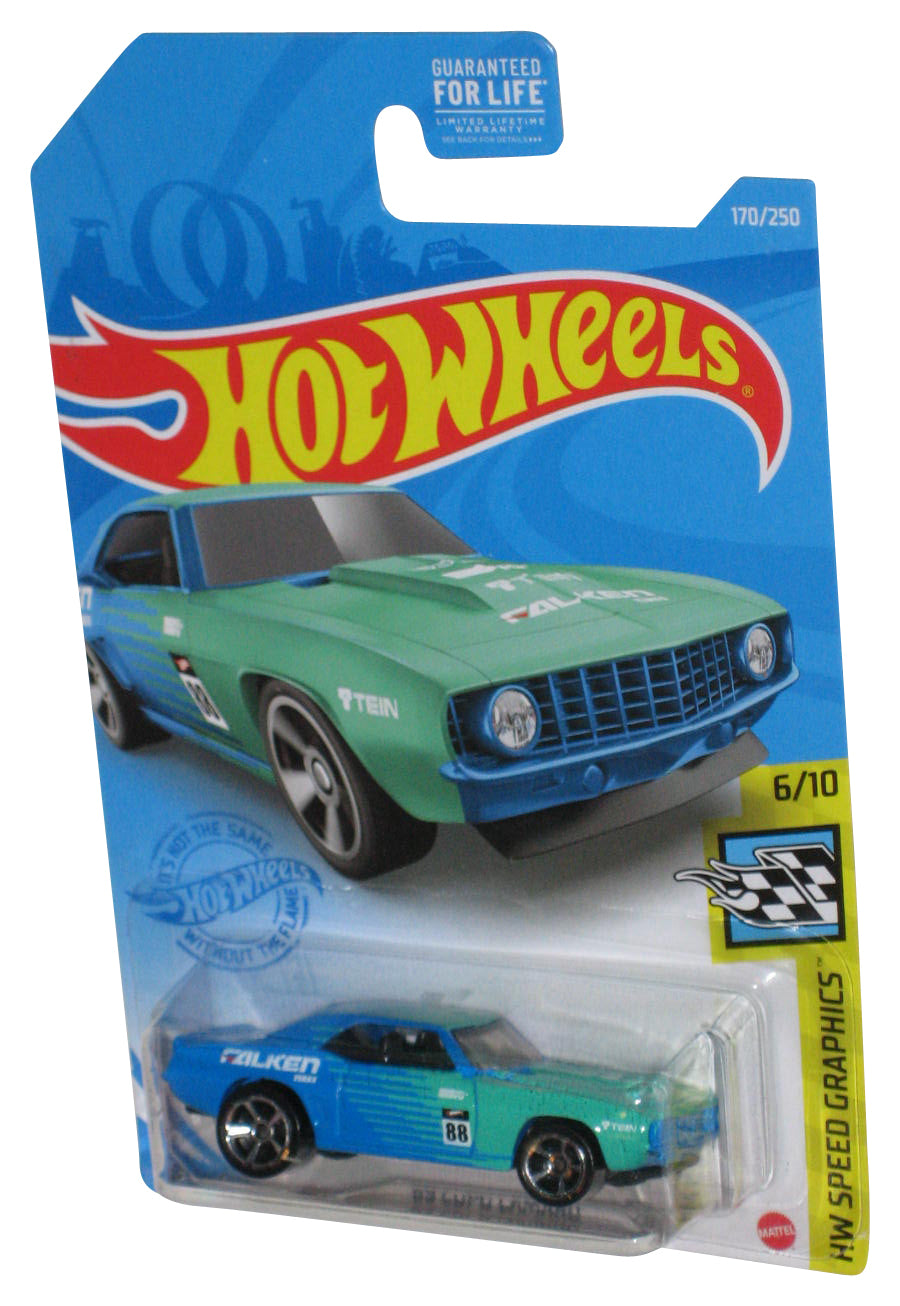 Hot Wheels HW Speed Graphics 6/10 (2020) Blue & Green '69 Copo Camaro Car 170/250