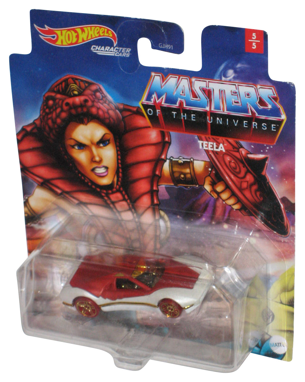 Hot Wheels Masters of The Universe Teela (2020) White & Red Character Cars Toy Car 5/5