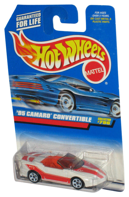 Hot Wheels White '95 Camaro Convertible (1997) Die-Cast Toy Car #796