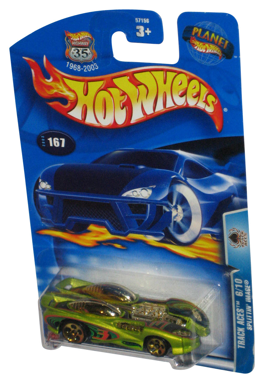 Hot Wheels Track Aces Splittin' Image (2003) Green Die-Cast Toy Car #167