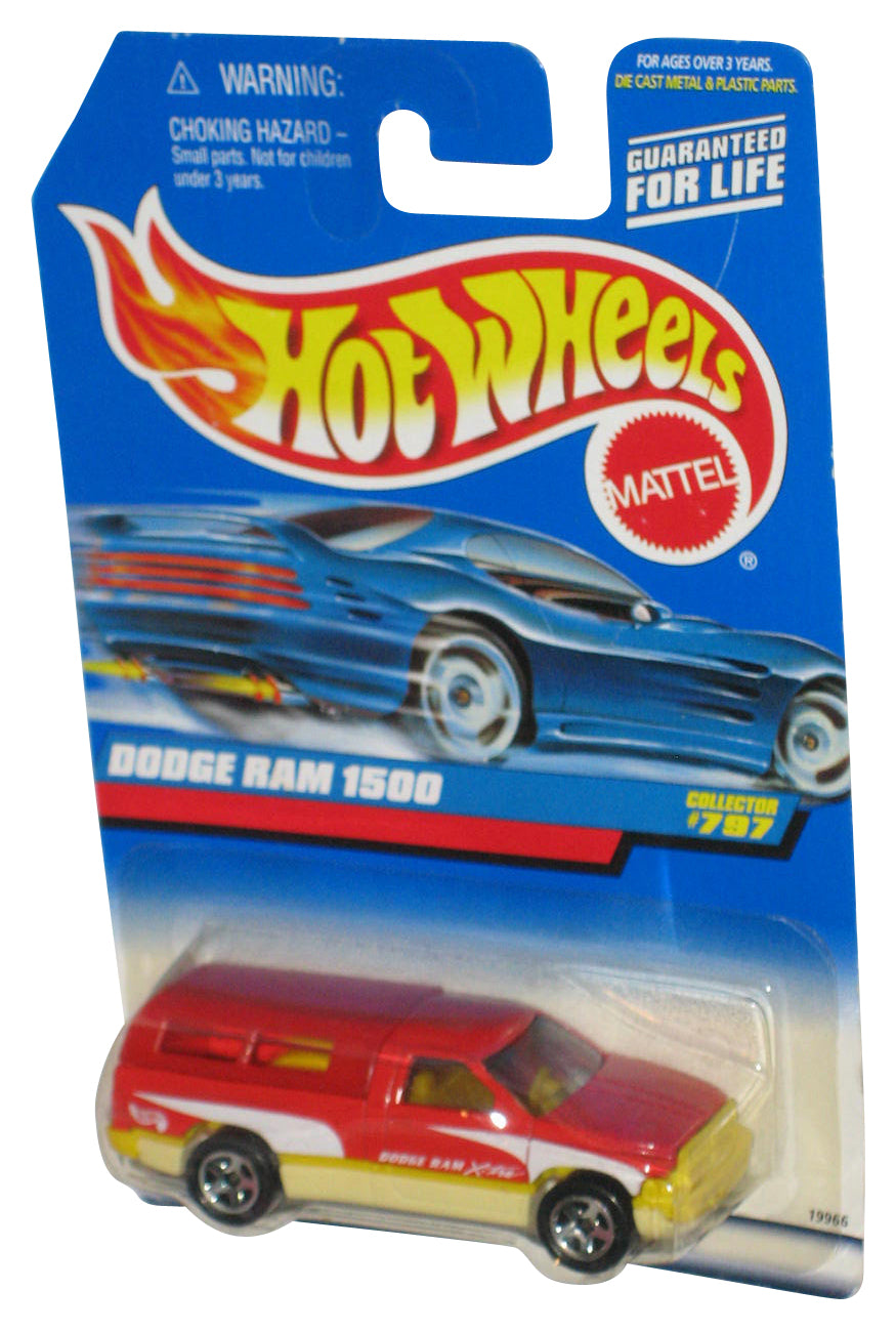 Hot Wheels Dodge Ram 1500 Red & Yellow Die-Cast Toy Truck #797