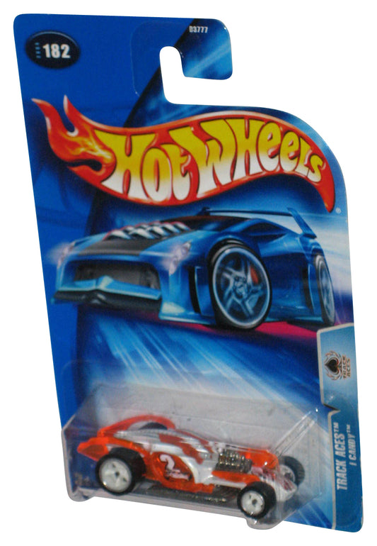 Hot Wheels Track Aces (2004) Orange & White I Candy Die-Cast Toy Car #182