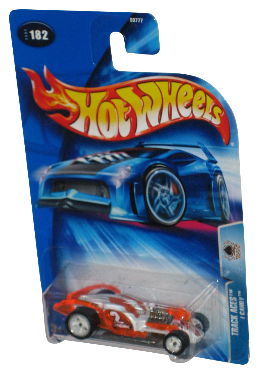 Hot Wheels Track Aces (2004) Orange & White I Candy Die-Cast Toy Car #182