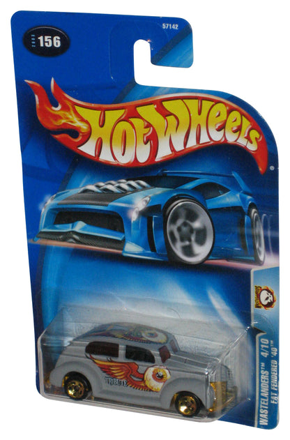 Hot Wheels Wastelanders 4/10 (2002) Gray Fat Fendered '40 Toy Car #156