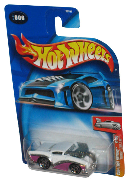 Hot Wheels 2004 First Editions 6/100 (2004) White & Purple Tooned Two 2 Go Car #006
