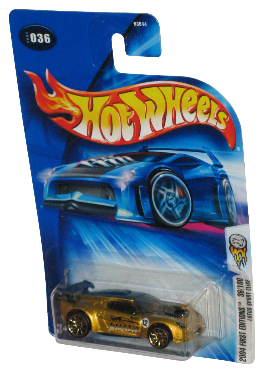 Hot Wheels 2004 First Editions 36/100 (2004) Gold Lotus Sport Elise Car #036