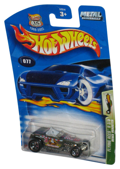 Hot Wheels Flying Aces II 3/5 (2003) Silver Deuce Roadster Toy Car #077