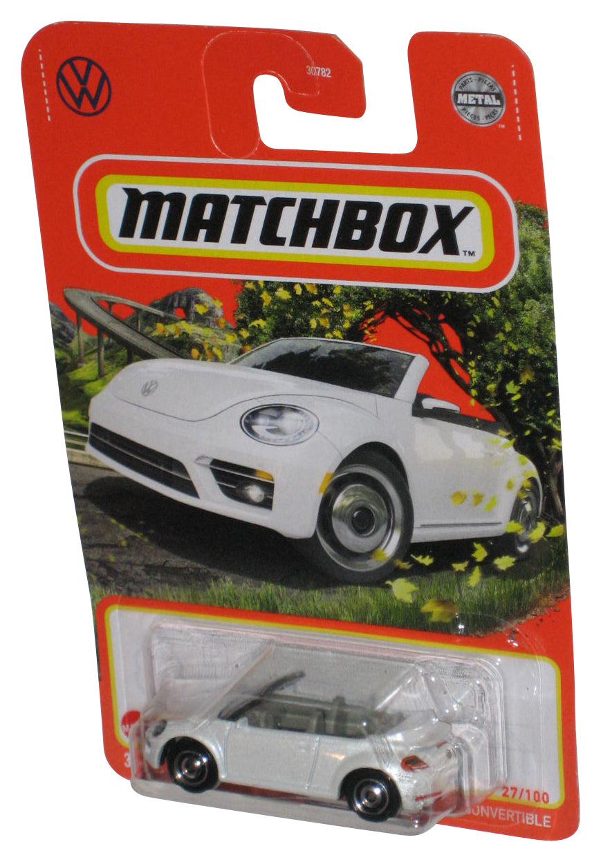 Matchbox Metal 2019 Volkswagen Beetle Convertible (2021) White Toy Car 27/100