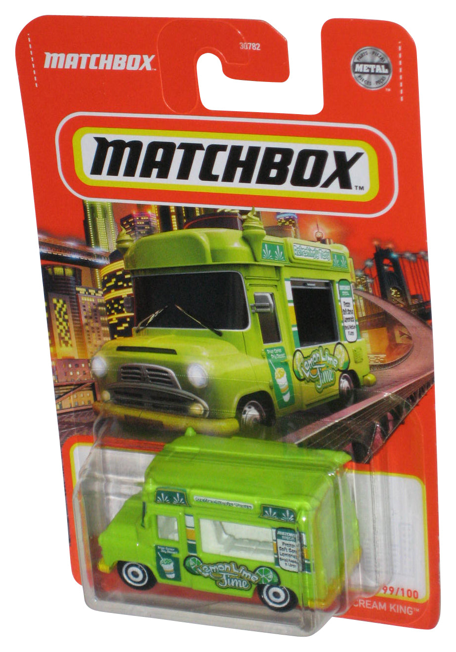 Matchbox Ice Cream King (2021) Green Die-Cast Metal Truck 99/100 - (Lemonade Lemon Lime Time)