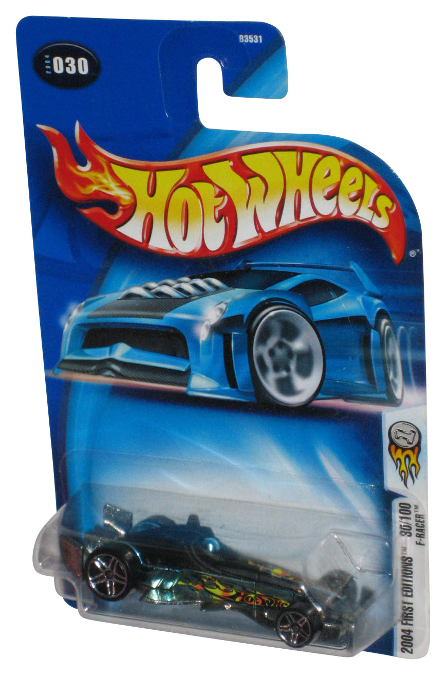 Hot Wheels 2004 First Editions 30/100 Black & Blue F-Racer Toy Car #030