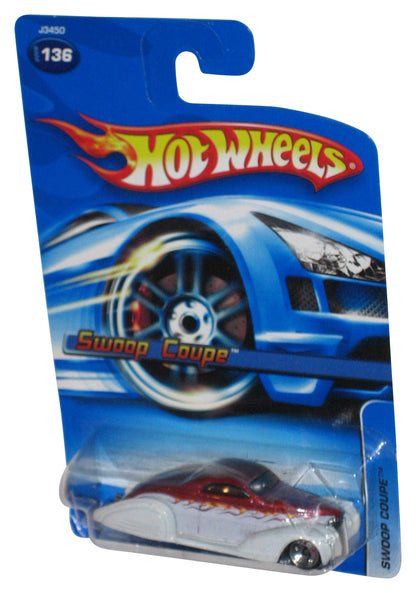 Hot Wheels Swoop Coupe White & Red (2006) Die-Cast Toy Car #136