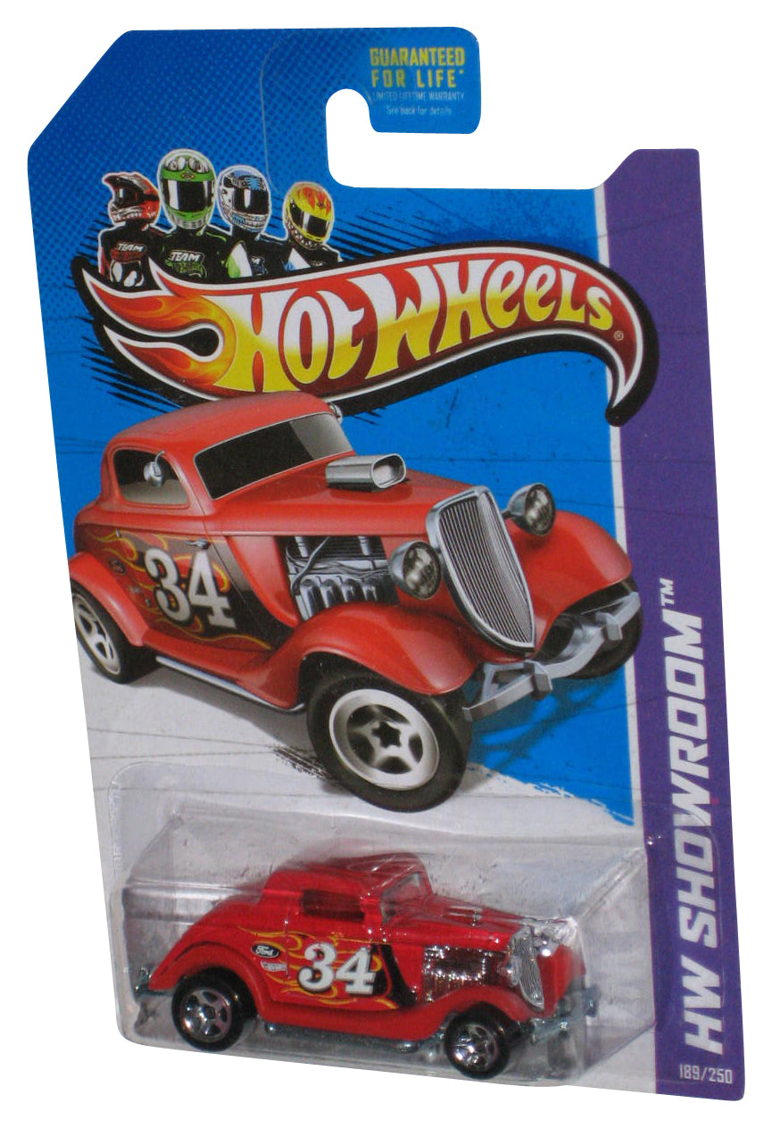 Hot Wheels HW Showroom (2012) Red '34 Ford 3-Window Toy Car 189/250