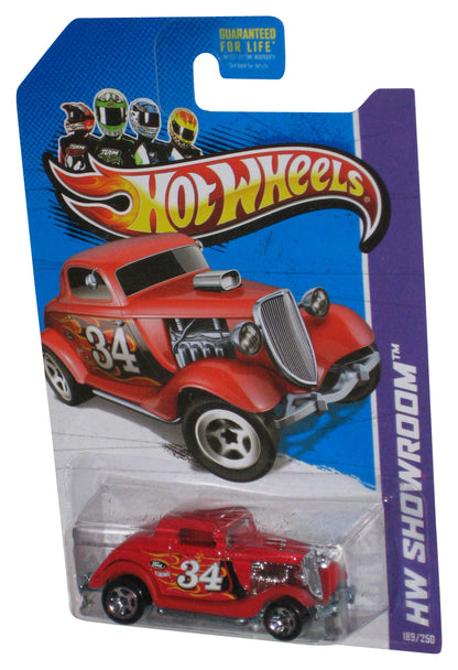 Hot Wheels HW Showroom (2012) Red '34 Ford 3-Window Toy Car 189/250