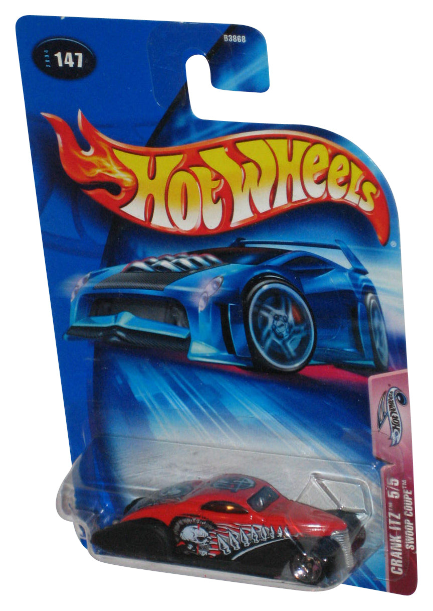 Hot Wheels Crank Itz 5/5 Red & Black (2004) Swoop Coupe Toy Car #147