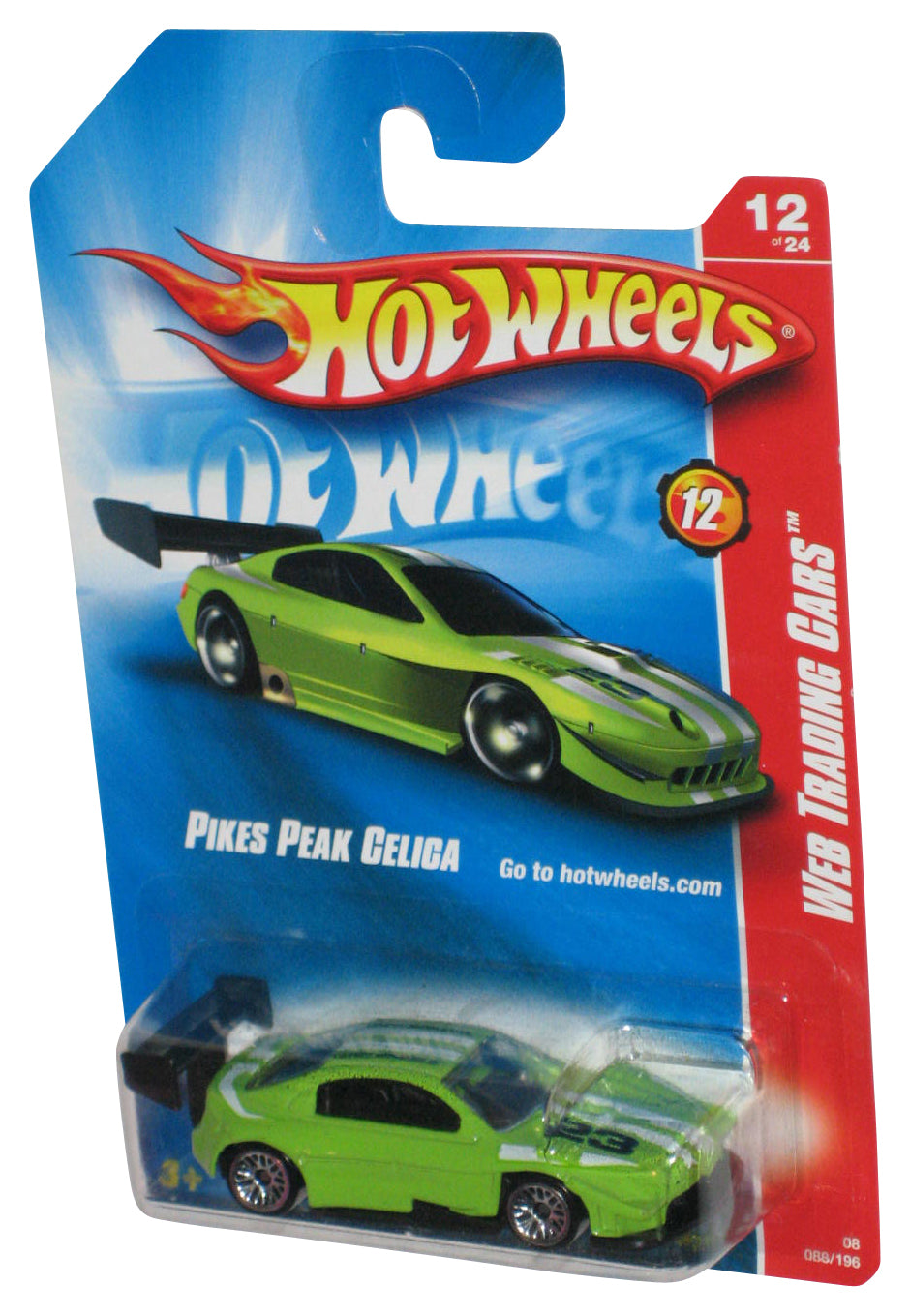 Hot Wheels Web Trading Cars 12/24 (2007) Green Pikes Peak Celica Toy Car 088/196