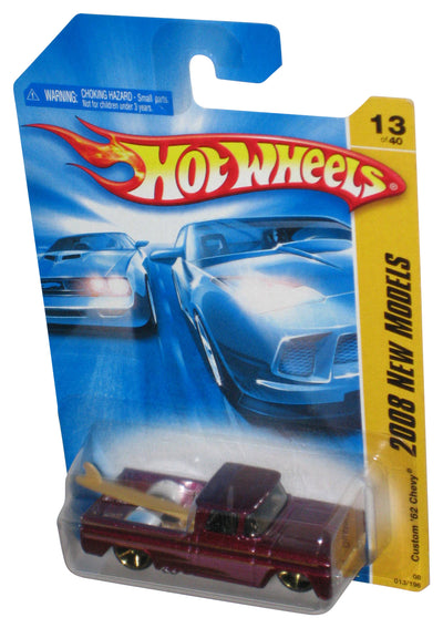 Hot Wheels 2008 New Models 13/40 Purple Custom '62 Chevy Toy Truck 013/196 - (Red & Pink Version)