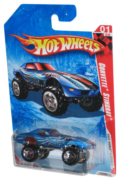Hot Wheels Race World '10 Jungle Blue Corvette Stingray Car 213/240