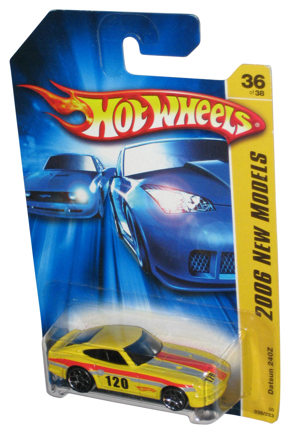 Hot Wheels 2006 New Models 36/38 Yellow Datsun 240Z Toy Car 036/223