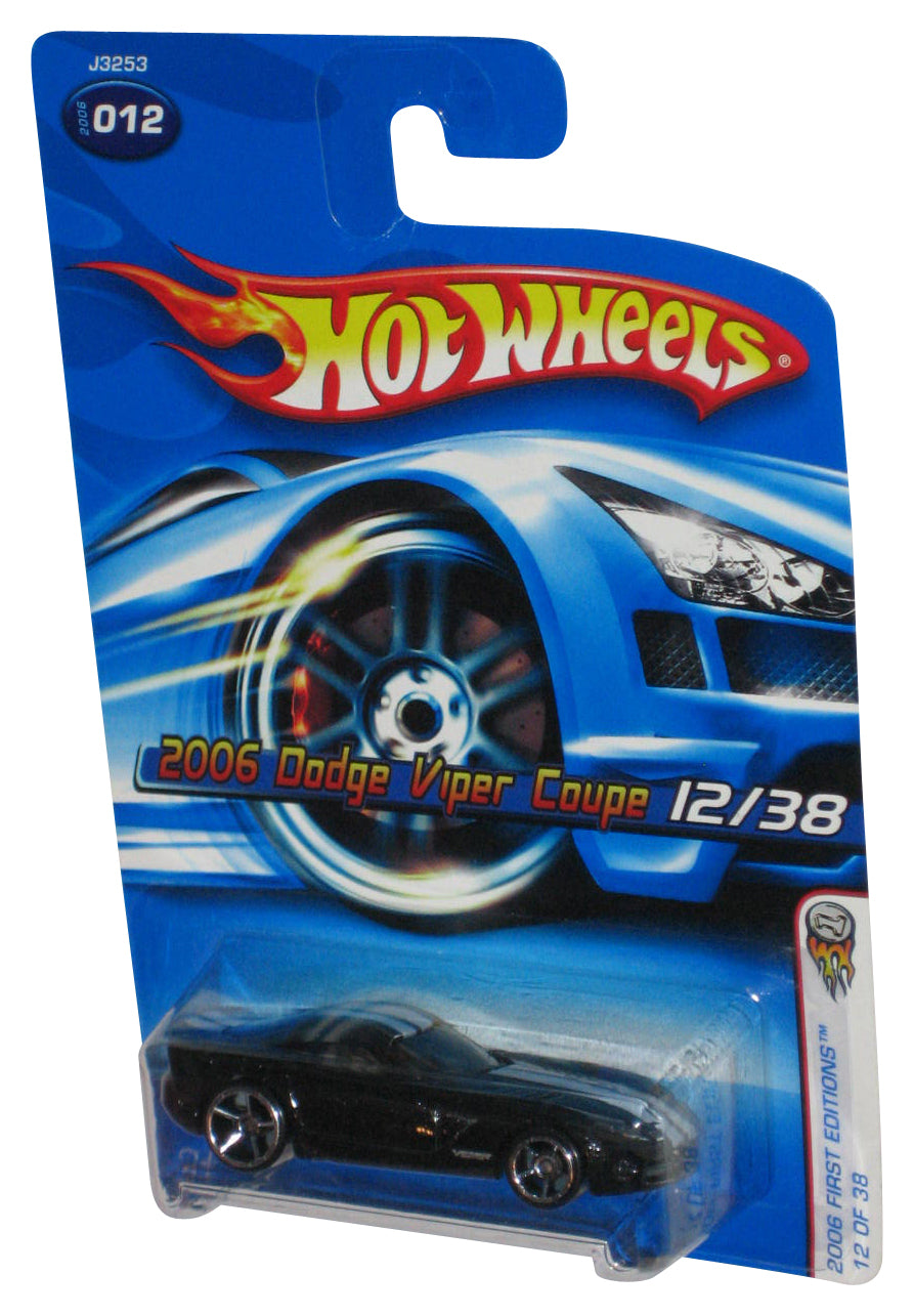 Hot Wheels 2006 First Editions 12/38 Black Dodge Viper Coupe Car #012