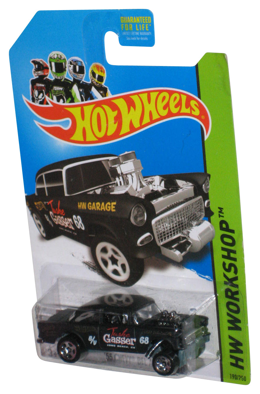 Hot Wheels HW Workshop (2013) Black '55 Chevy Bel Air Gasser Car 190/250