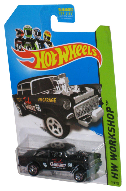 Hot Wheels HW Workshop (2013) Black '55 Chevy Bel Air Gasser Car 190/250