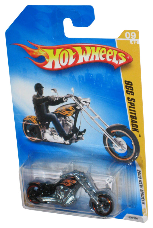 Hot Wheels 2009 New Models 09/42 (2008) Black & Orange OCC Splitback Toy Motorcycle Bike 009/190