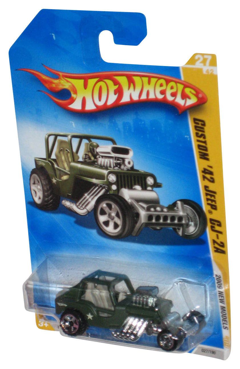Hot Wheels 2009 New Models Green Custom '42 Jeep CJ-2A Toy Car 27/190