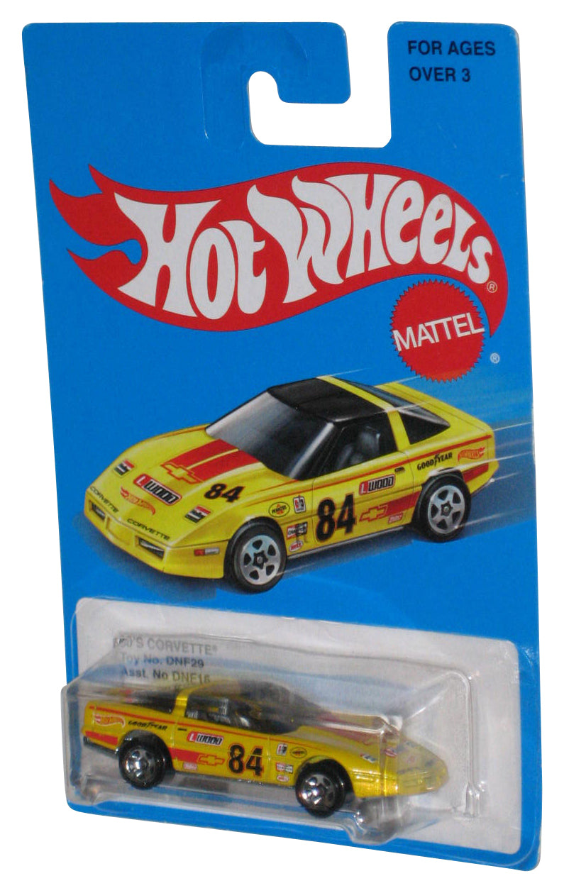 Hot Wheels Yellow '80s Corvette (2015) Mattel Die-Cast Toy Car