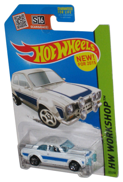 Hot Wheels HW Workshop (2015) White '70 Ford Escort RS1600 Car 221/250