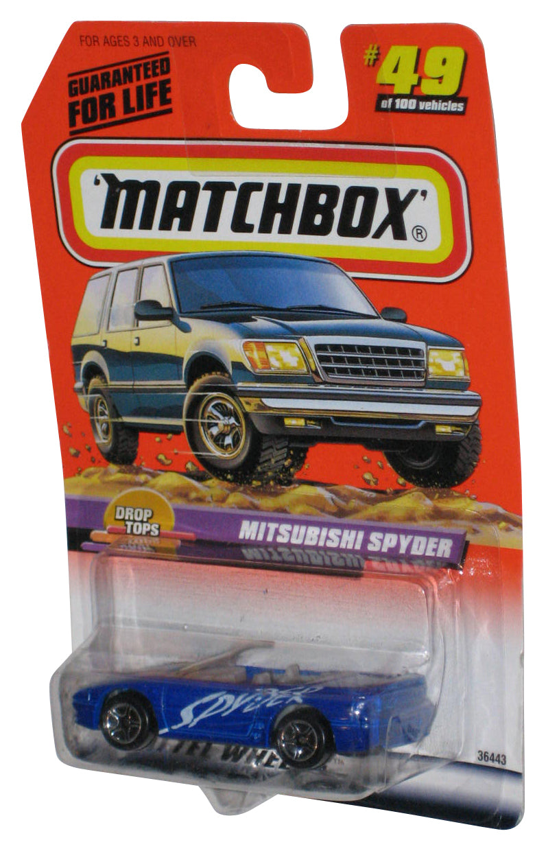 Matchbox Drop Tops (1998) Blue Mitsubishi Spyder Car #49/100