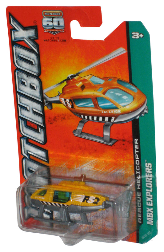 Matchbox MBX Explorers (2012) Yellow Rescue Helicopter Toy 66/120