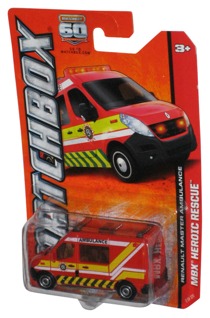 Matchbox MBX Heroic Rescue (2012) Renault Master Ambulance Red Toy 2/120