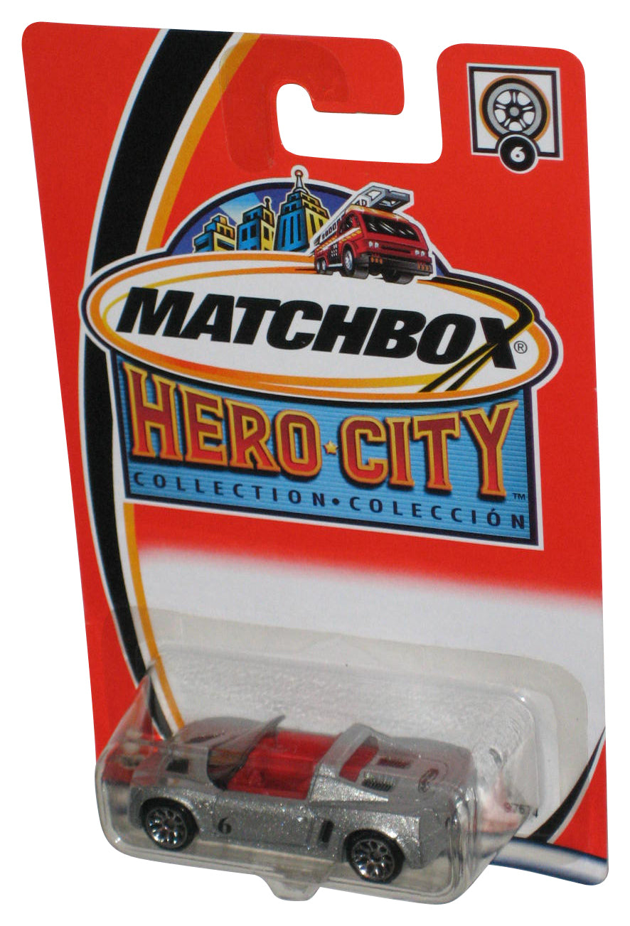Matchbox Hero City (2002) Silver Opel Speedster Die-Cast Toy Car #6